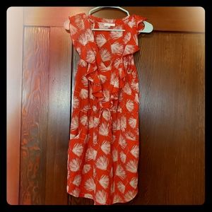 Blood Orange V Neck Dress